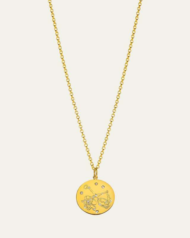Zodiac Pendant Necklace, Libra